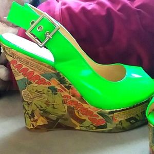 Platform graphic "HULK"  shoes
